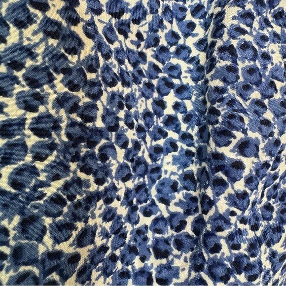 Club Monaco Silk Harper Strapless Mini Dress Blue Abstract Floral Print Size 2 - Picture 7 of 10